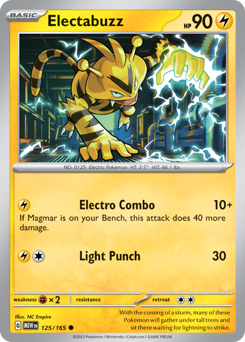 Electabuzz z edície 151, karta č.125