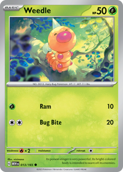 Weedle z edície 151, karta č.13