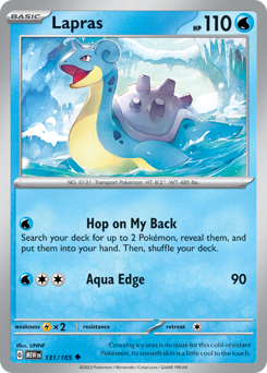 Lapras z edície 151, karta č.131