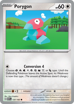 Porygon z edície 151, karta č.137