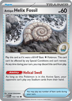 Antique Helix Fossil z edície 151, karta č.153