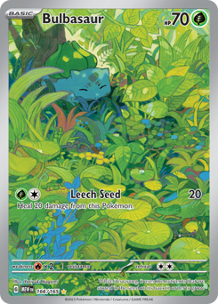 Bulbasaur z edície 151, karta č.166