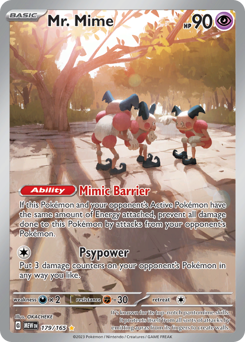 Mr. Mime z edície 151, karta č.179