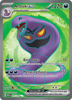 Arbok ex z edície 151, karta č.185