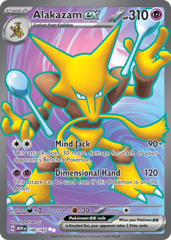 Alakazam ex z edície 151, karta č.188