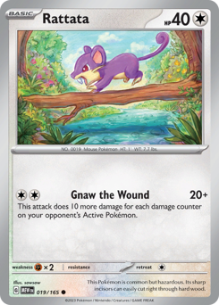 Rattata z edície 151, karta č.19