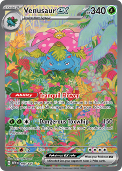 Venusaur ex z edície 151, karta č.198