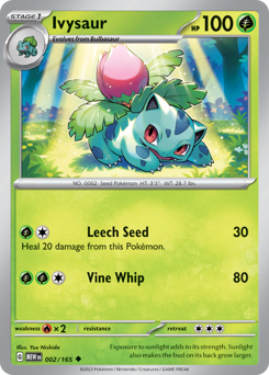 Ivysaur z edície 151, karta č.2