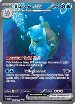Blastoise ex z edície 151, karta č.200