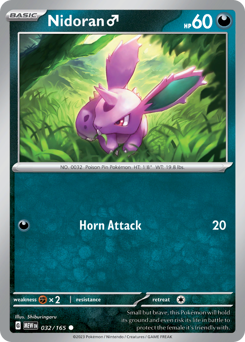 Nidoran ♂ z edície 151, karta č.32