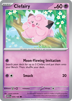 Clefairy z edície 151, karta č.35