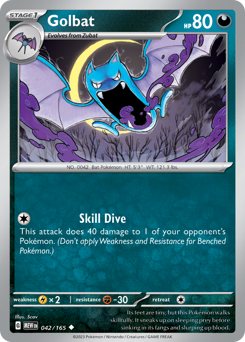 Golbat z edície 151, karta č.42