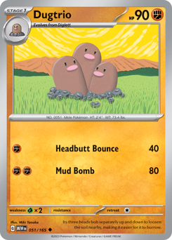 Dugtrio z edície 151, karta č.51