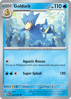 Golduck z edície 151, karta č.55