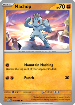 Machop z edície 151, karta č.66