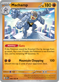 Machamp z edície 151, karta č.68
