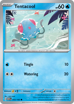 Tentacool z edície 151, karta č.72