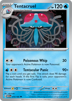 Tentacruel z edície 151, karta č.73