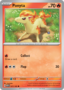 Ponyta z edície 151, karta č.77
