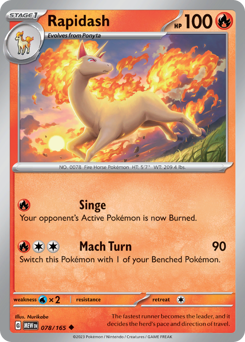 Rapidash z edície 151, karta č.78
