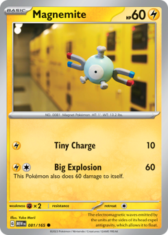 Magnemite z edície 151, karta č.81
