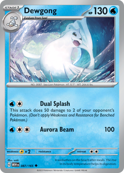 Dewgong z edície 151, karta č.87