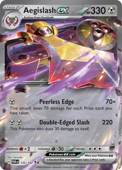 Aegislash ex z edície Paradox Rift, karta č.135