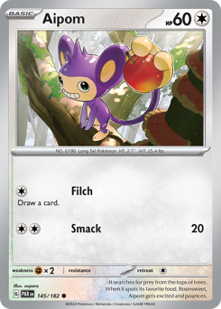 Aipom z edície Paradox Rift, karta č.145
