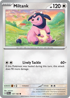 Miltank z edície Paradox Rift, karta č.147