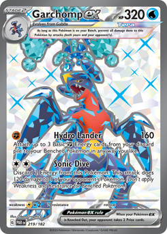 Garchomp ex z edície Paradox Rift, karta č.219