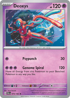 Deoxys z edície Paradox Rift, karta č.74