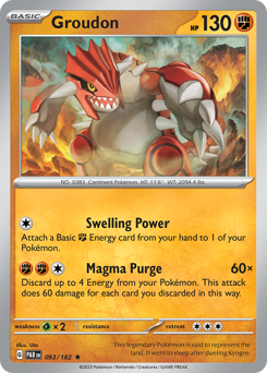 Groudon z edície Paradox Rift, karta č.93