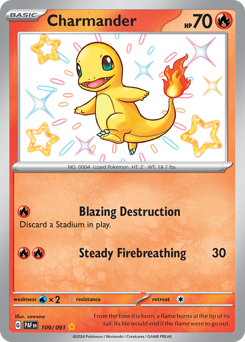 Charmander z edície Paldean Fates, karta č.109