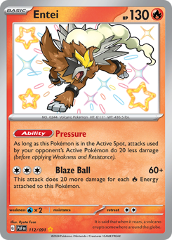 Entei z edície Paldean Fates, karta č.112