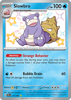 Slowbro z edície Paldean Fates, karta č.117