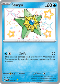 Staryu z edície Paldean Fates, karta č.118