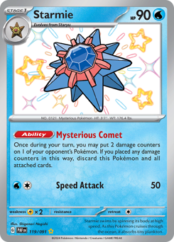 Starmie z edície Paldean Fates, karta č.119