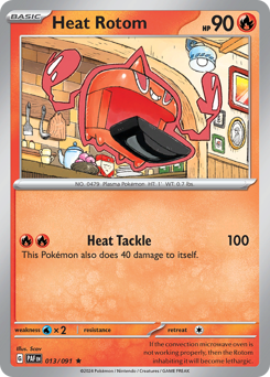 Heat Rotom z edície Paldean Fates, karta č.13