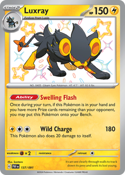 Luxray z edície Paldean Fates, karta č.137