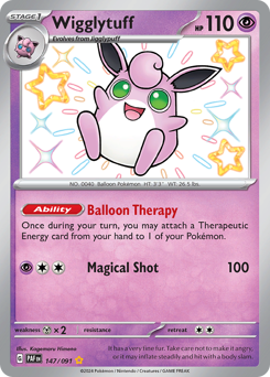 Wigglytuff z edície Paldean Fates, karta č.147