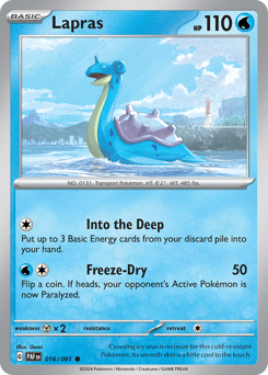 Lapras z edície Paldean Fates, karta č.16