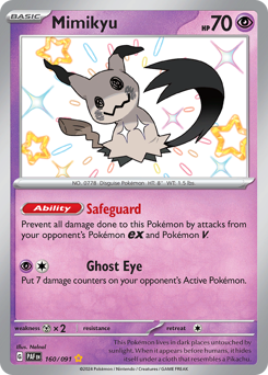 Mimikyu z edície Paldean Fates, karta č.160