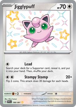 Jigglypuff z edície Paldean Fates, karta č.198