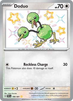 Doduo z edície Paldean Fates, karta č.199