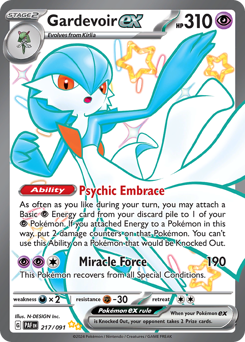 Gardevoir ex z edície Paldean Fates, karta č.217