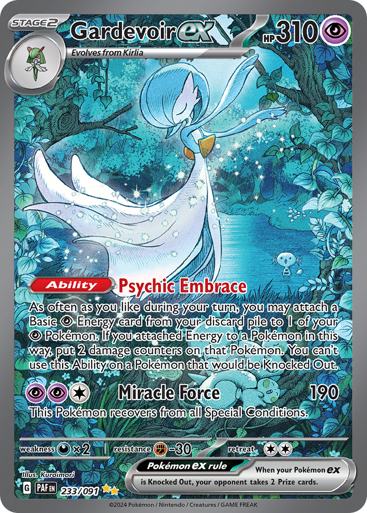Gardevoir ex z edície Paldean Fates, karta č.233