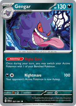 Gengar z edície Paldean Fates, karta č.57