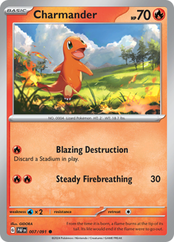 Charmander z edície Paldean Fates, karta č.7
