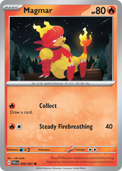 Magmar z edície Paldean Fates, karta č.9