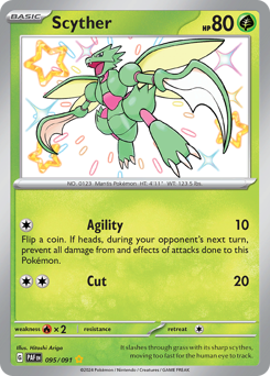 Scyther z edície Paldean Fates, karta č.95